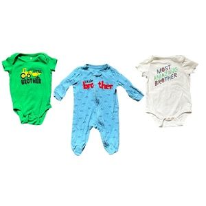 3-Piece Little Brother Bundle, Size 3 Months, Carters, Cat & Jack, etc.